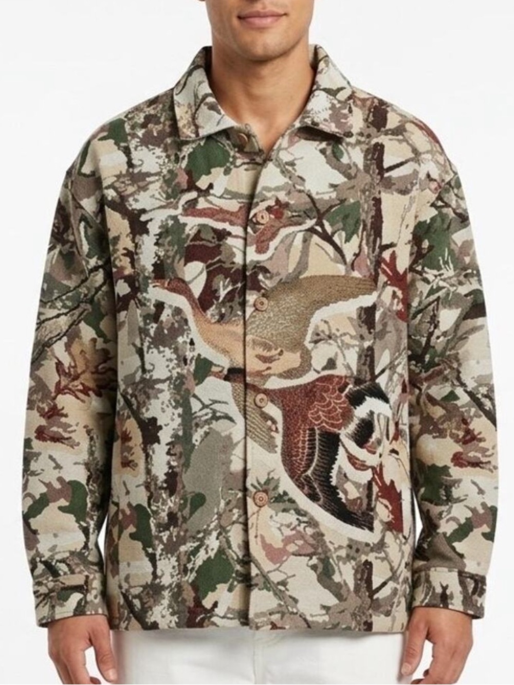 New Rebel Vengeance Needlepoint Button Down Jacket